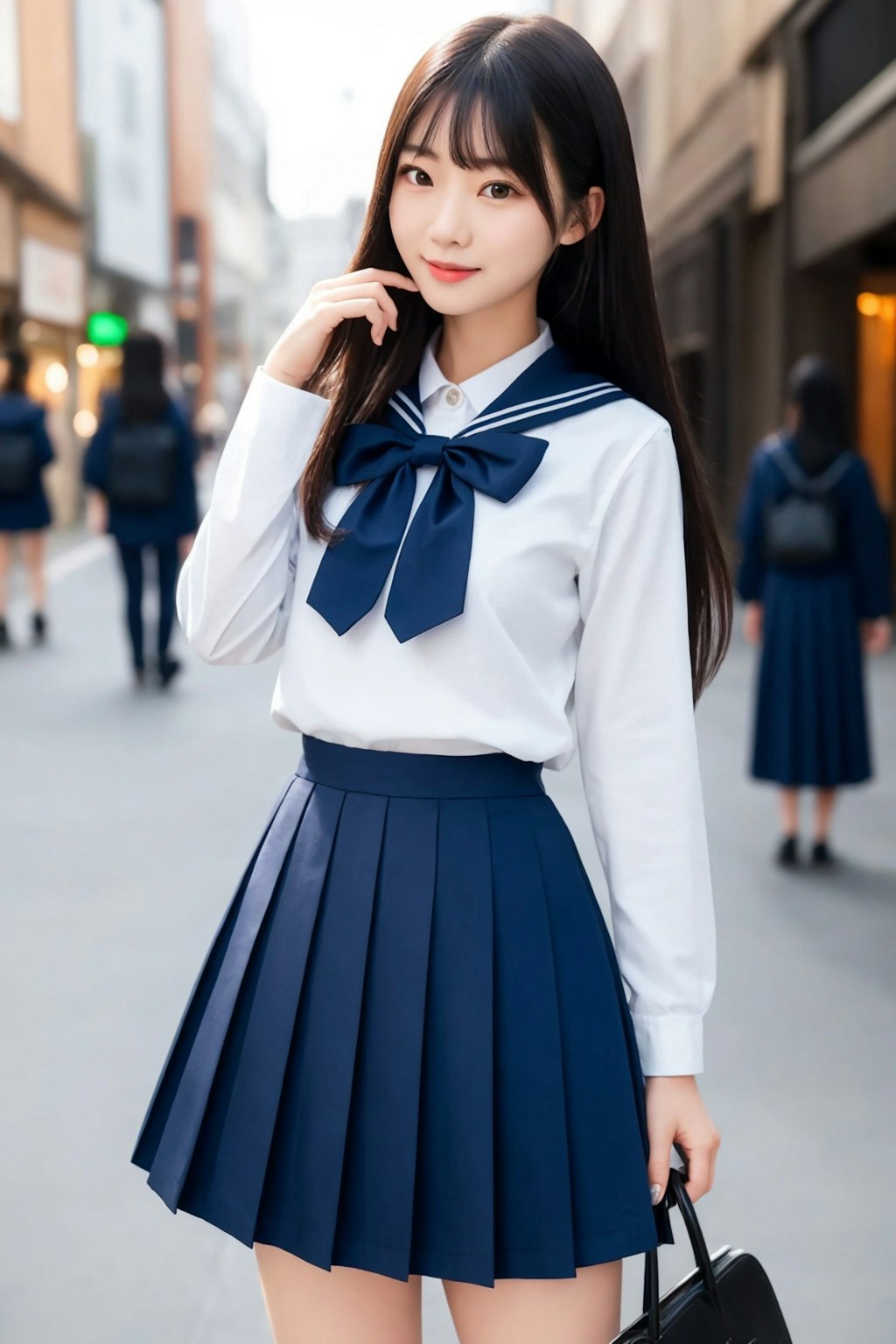 Japanese school winter sailor clothes (久しぶりのGARNET)