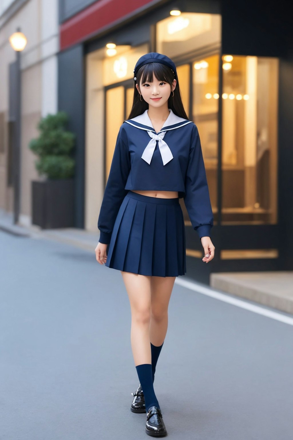 Japanese school winter sailor clothes (久しぶりのGARNET)