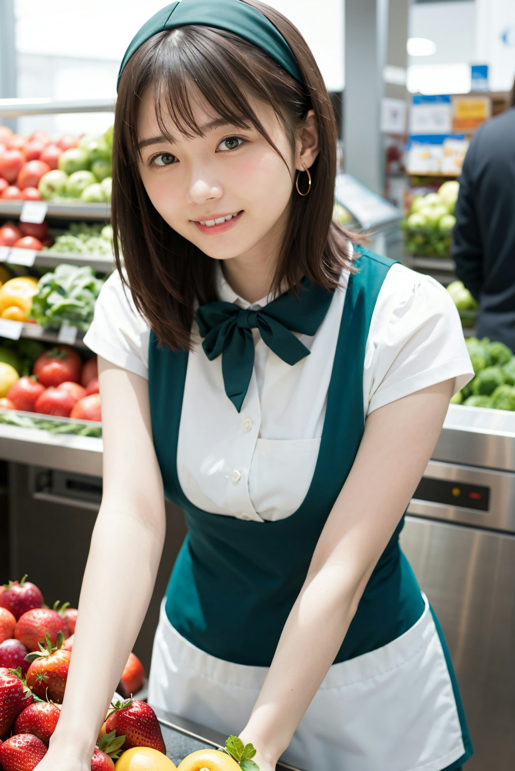 スーパーの店員
