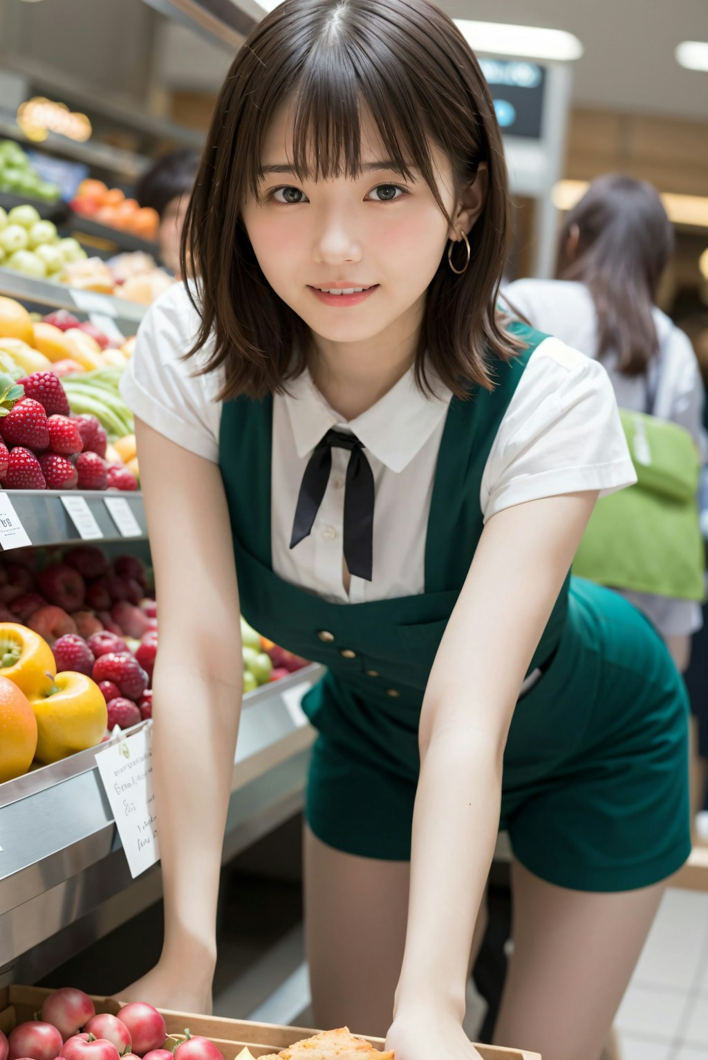 スーパーの店員