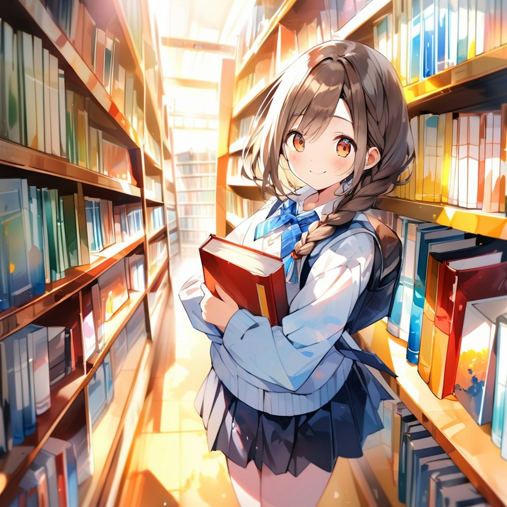 本屋での女の子