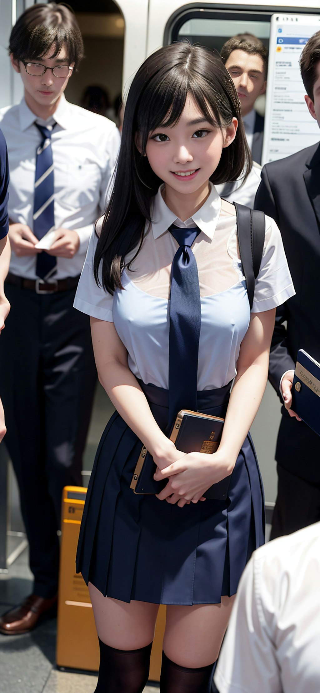 満員電車通学美少女図鑑01