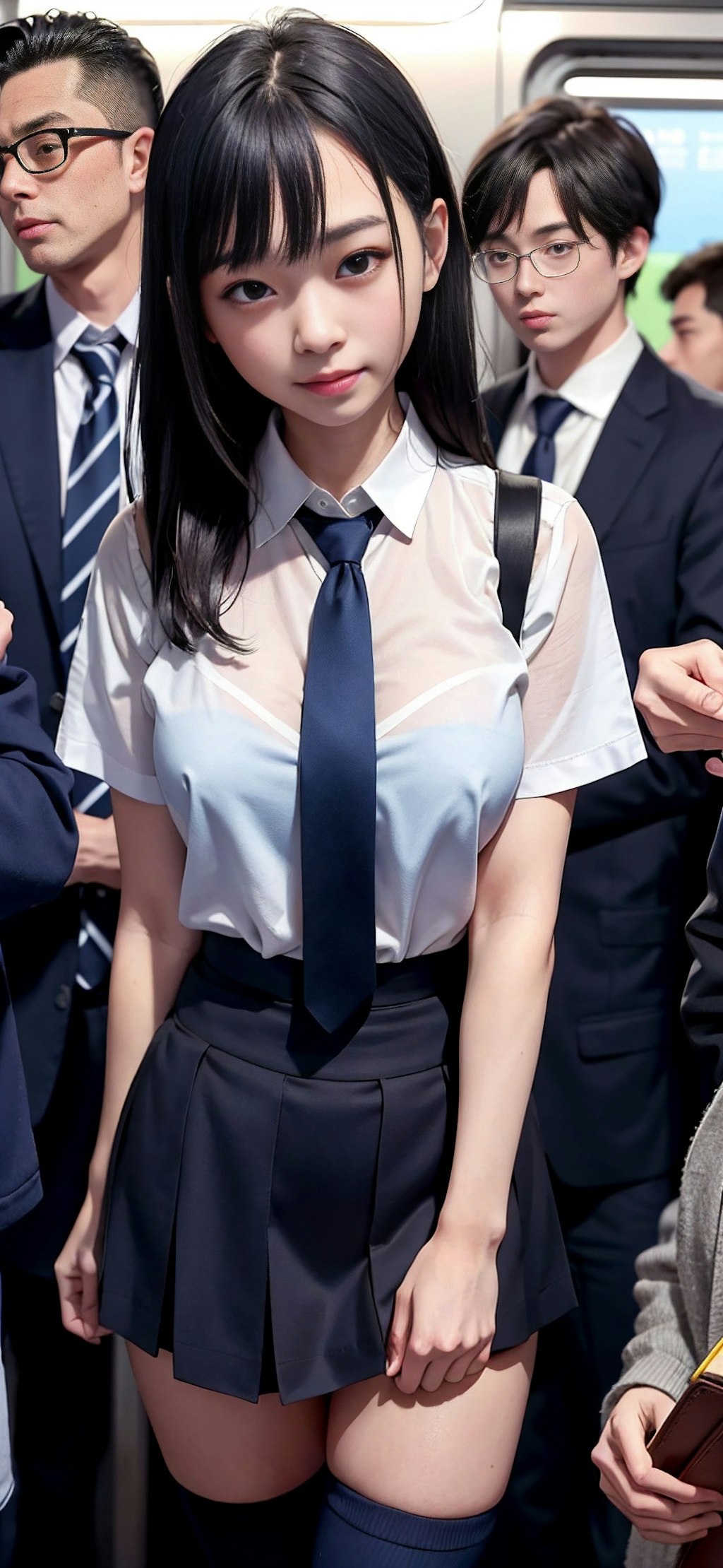 満員電車通学美少女図鑑01