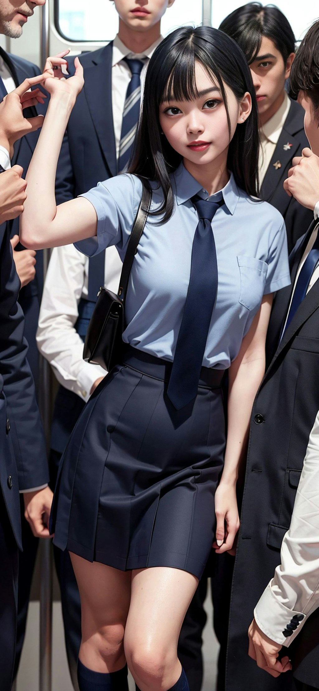 満員電車通学美少女図鑑01