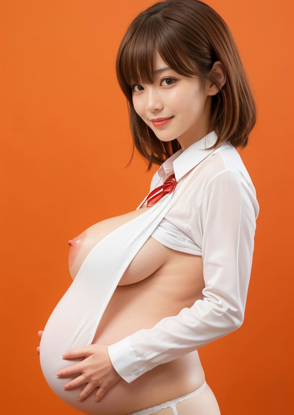 怒涛の妊婦さんRUSH【10枚】【マタニティヌード】ミスなんだけど超絶美少女で◯っちゃう♡