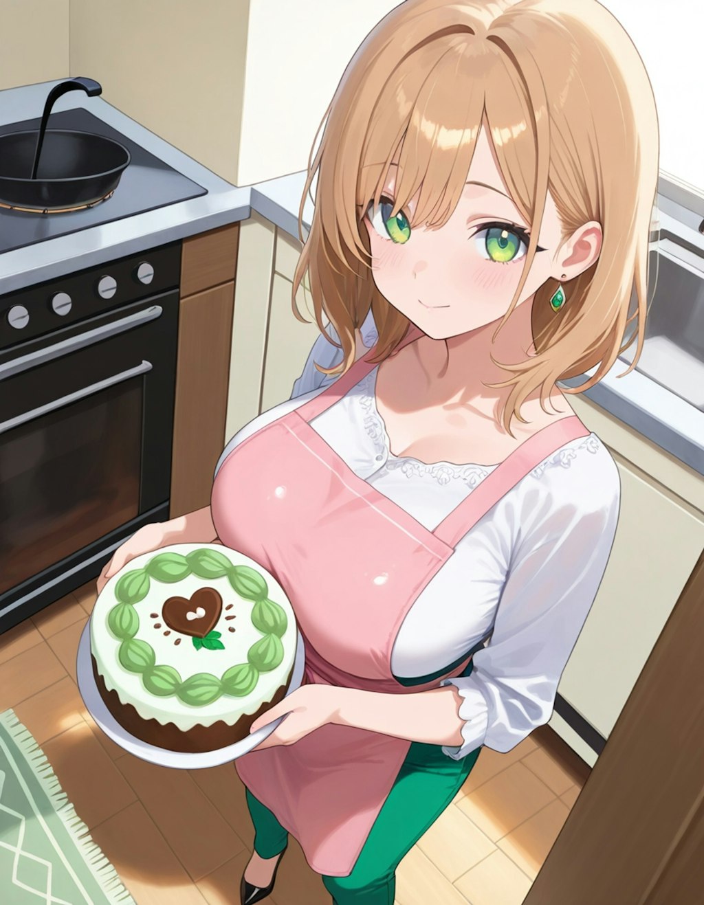 ついでにチョコミントケーキも制作