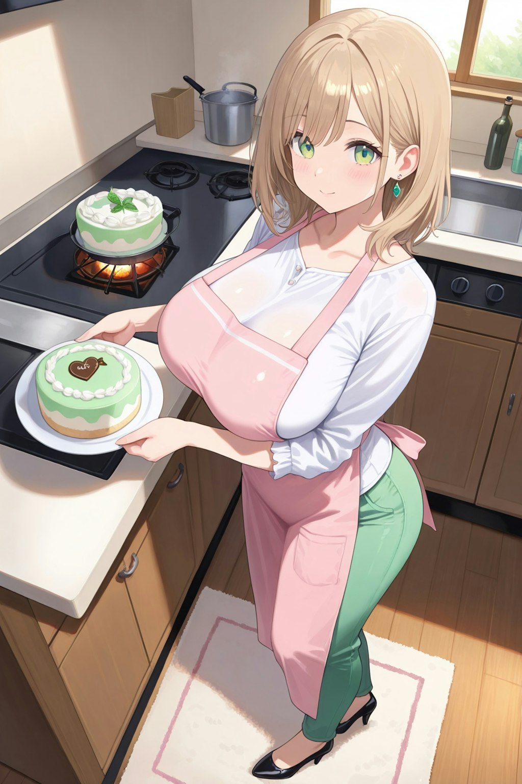 ついでにチョコミントケーキも制作