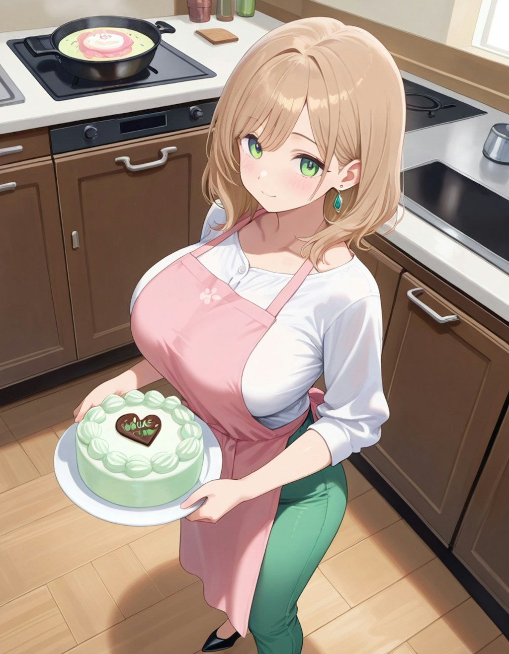 ついでにチョコミントケーキも制作