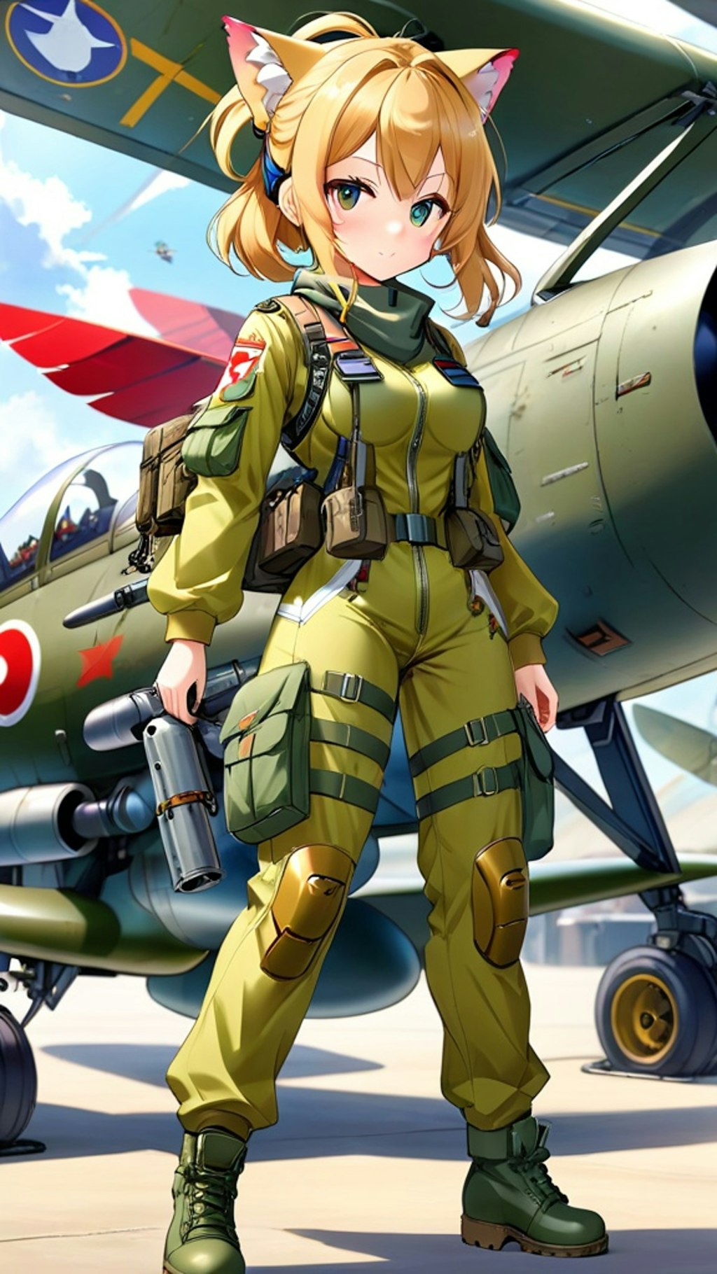 戦闘機の擬人化　ワイルドキャット