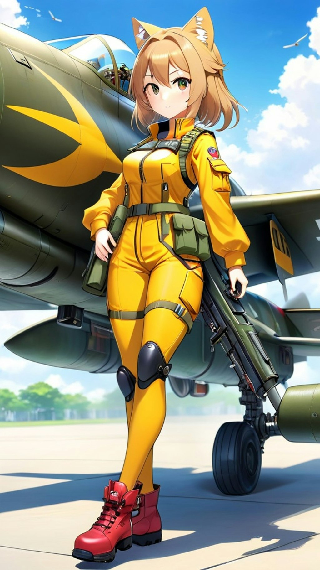 戦闘機の擬人化　ワイルドキャット