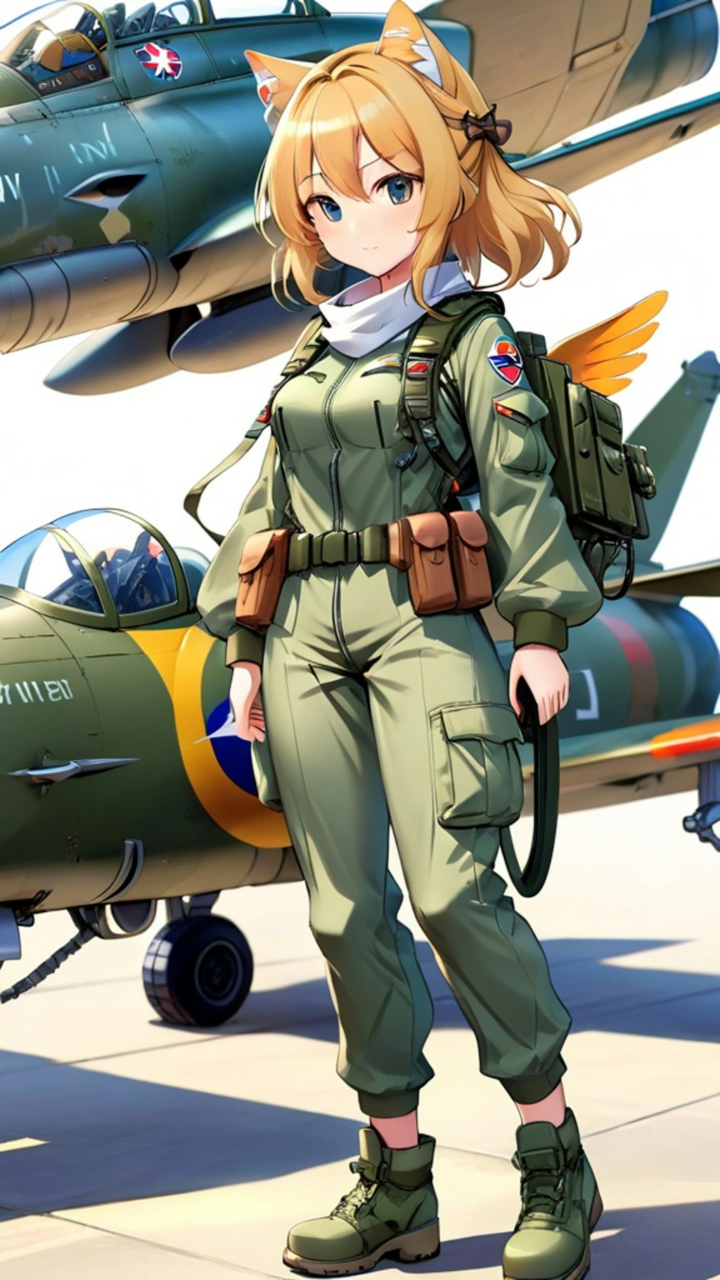 戦闘機の擬人化　ワイルドキャット