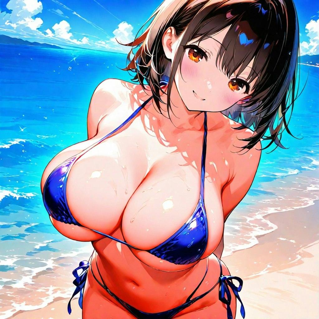 ねえ。新しい水着、似合う？