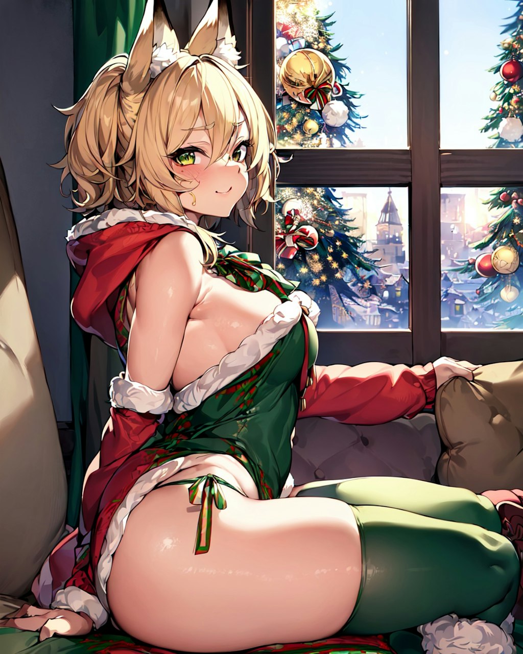 クリスマス狐