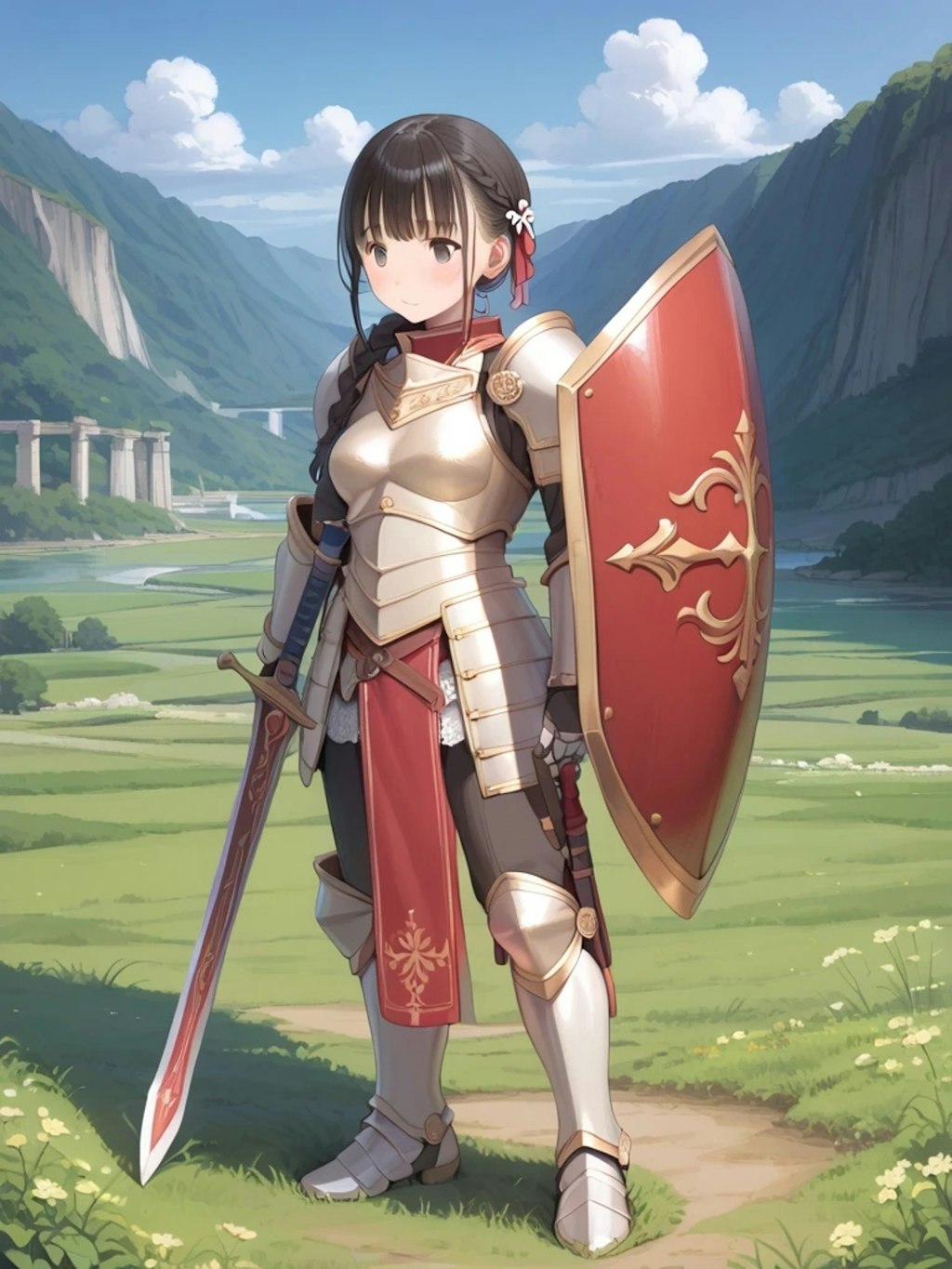 三つ編み戦士ちゃん（5枚）