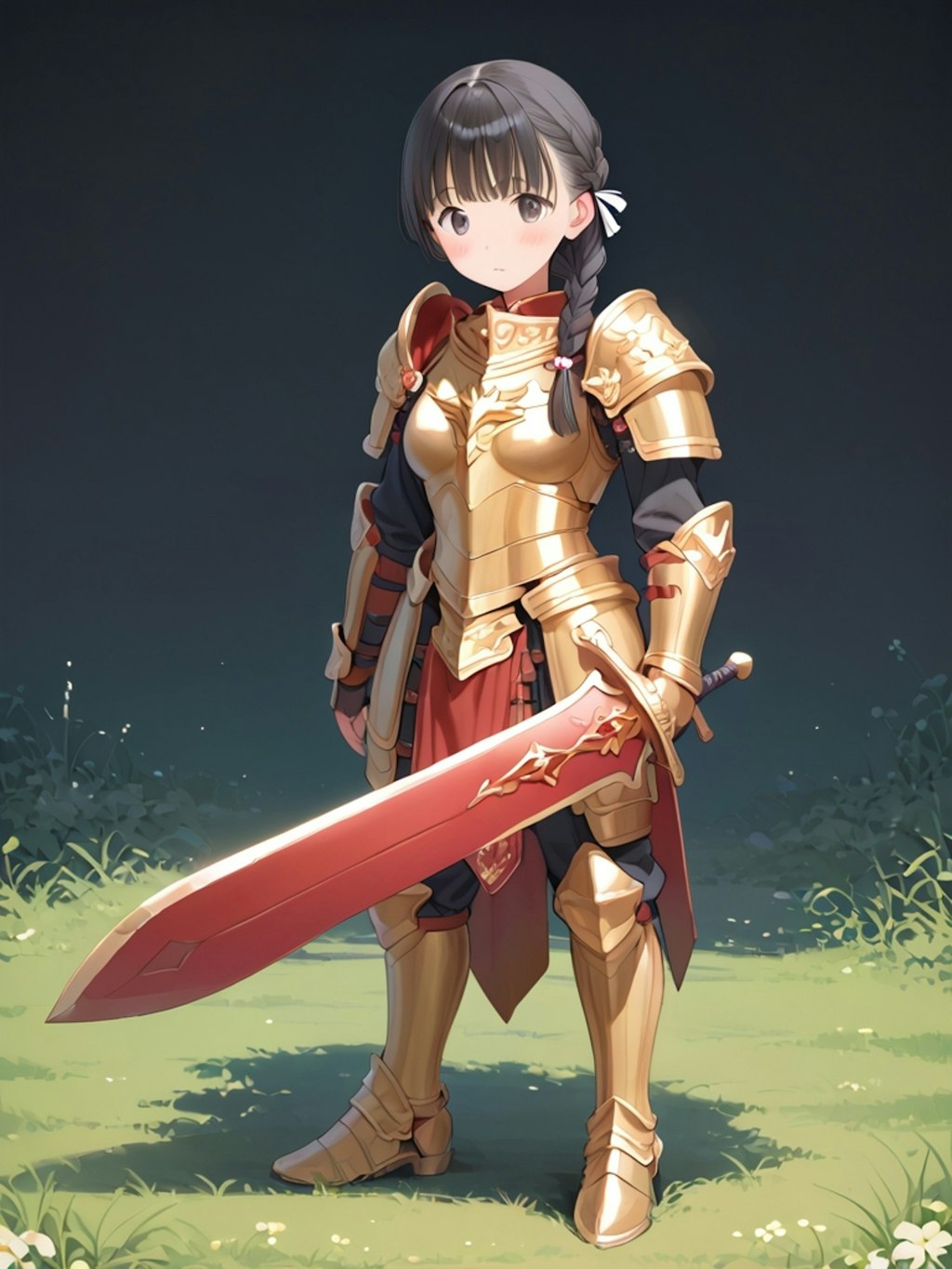 三つ編み戦士ちゃん（5枚）