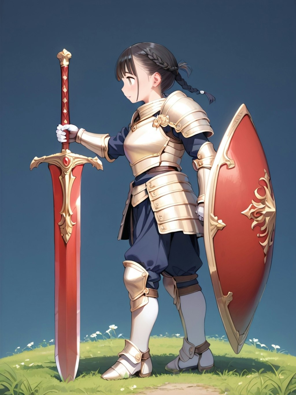 三つ編み戦士ちゃん（5枚）