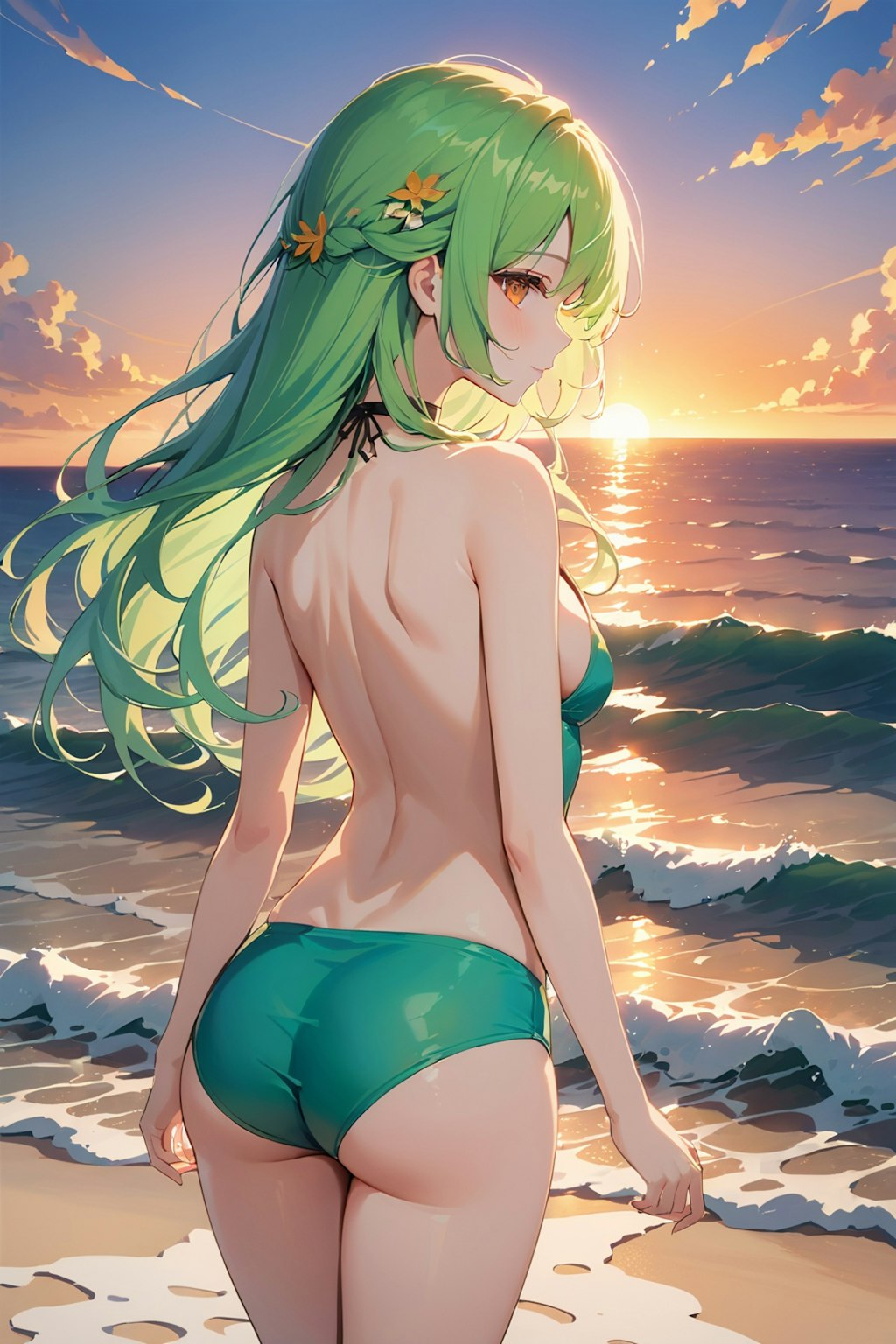 夕暮れの海✕EMERALD