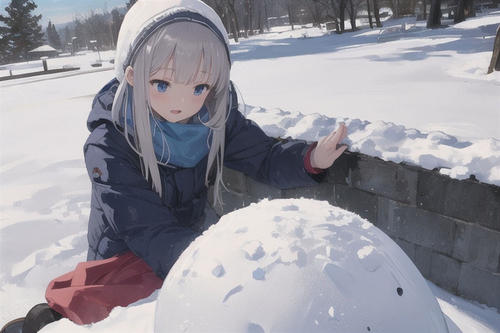 雪遊び