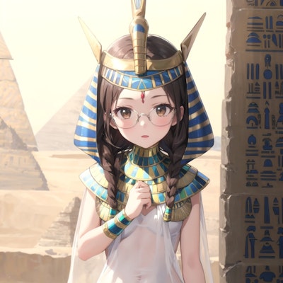 エジプトの女王も眼鏡三つ編み…な委員長ちゃん