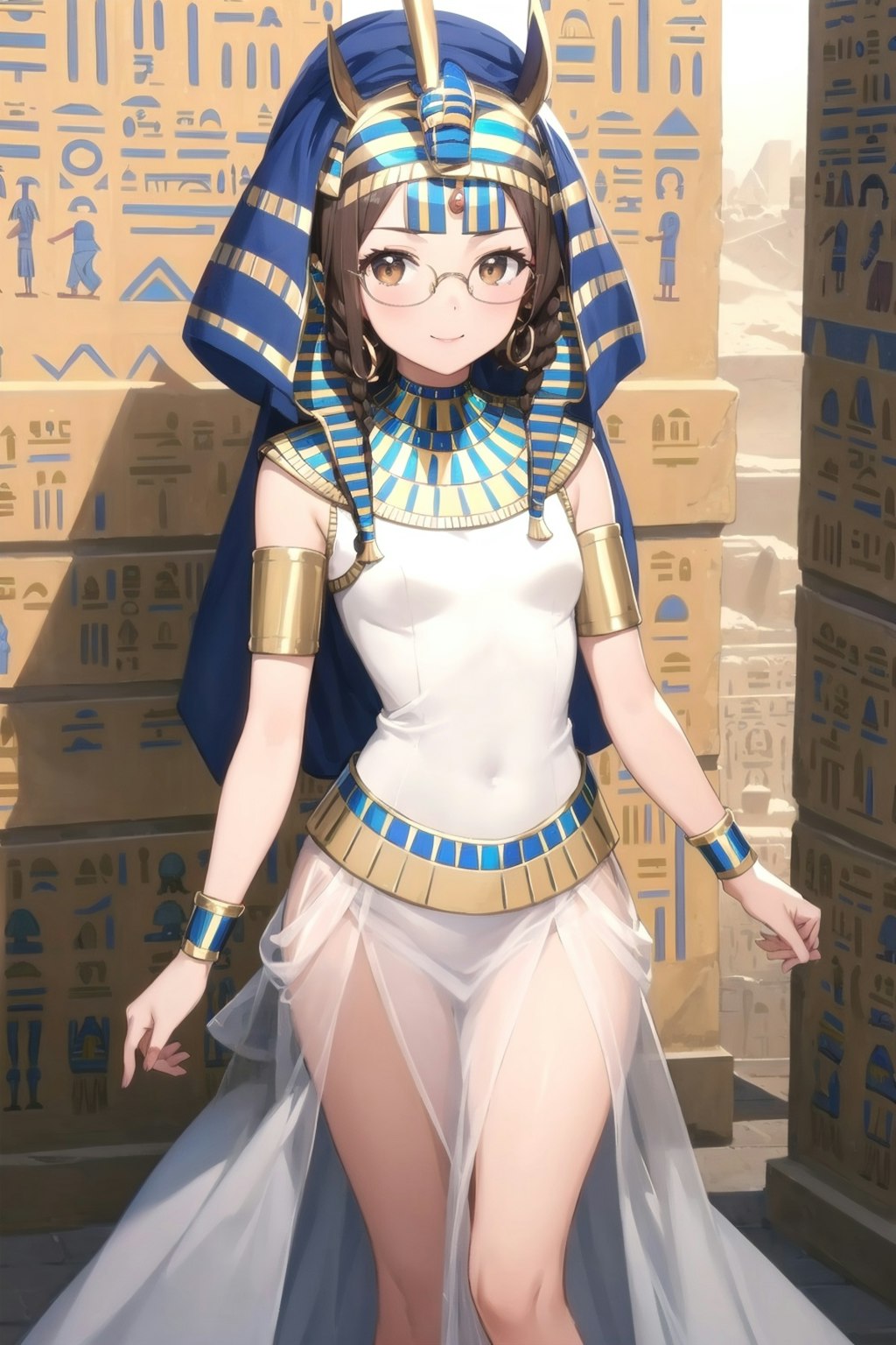エジプトの女王も眼鏡三つ編み…な委員長ちゃん