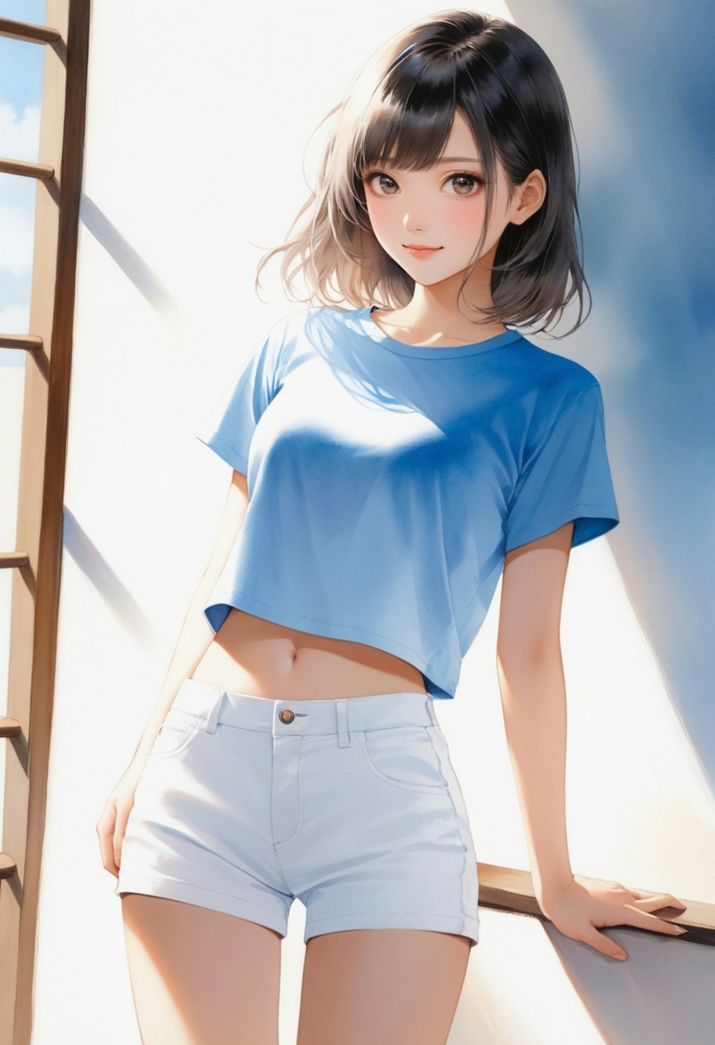 blue T-shirts