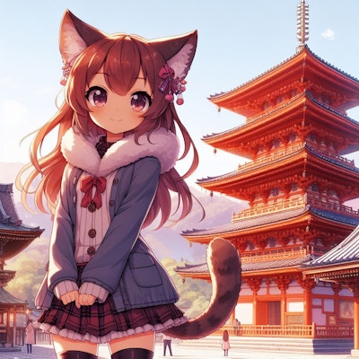 猫娘の京都観光♥️