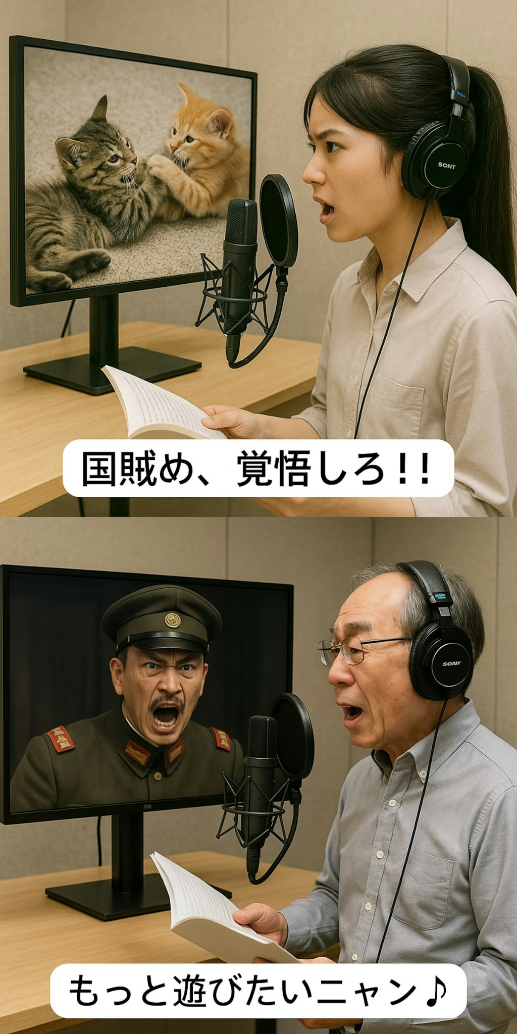 アテレコで台本のテレコ