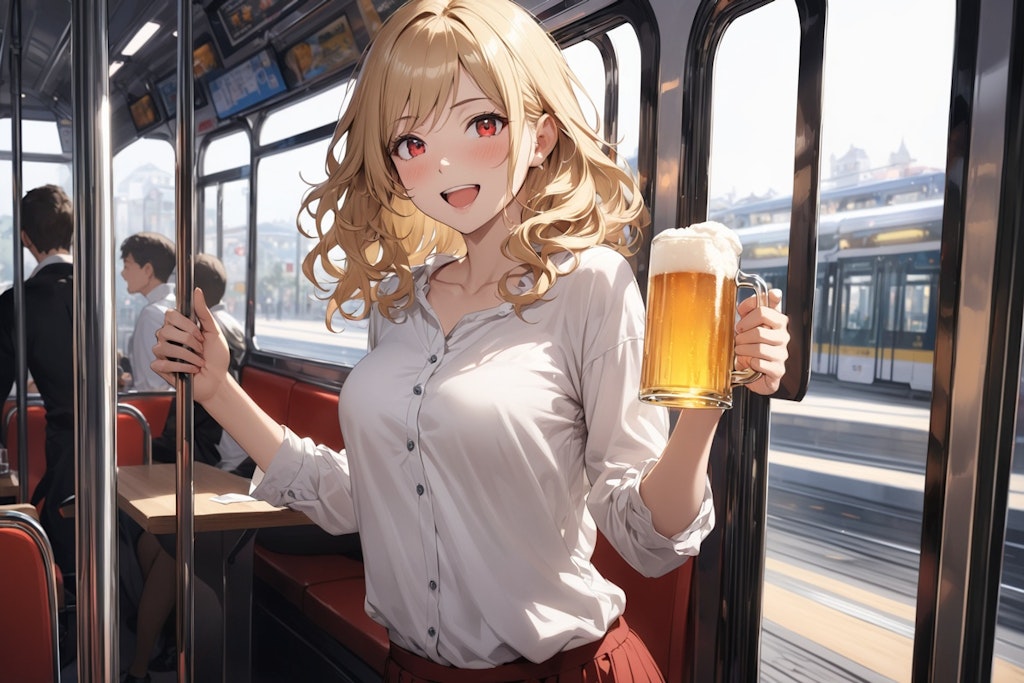 ビール電車でご機嫌！