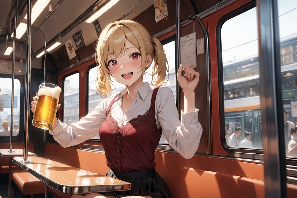 ビール電車でご機嫌！