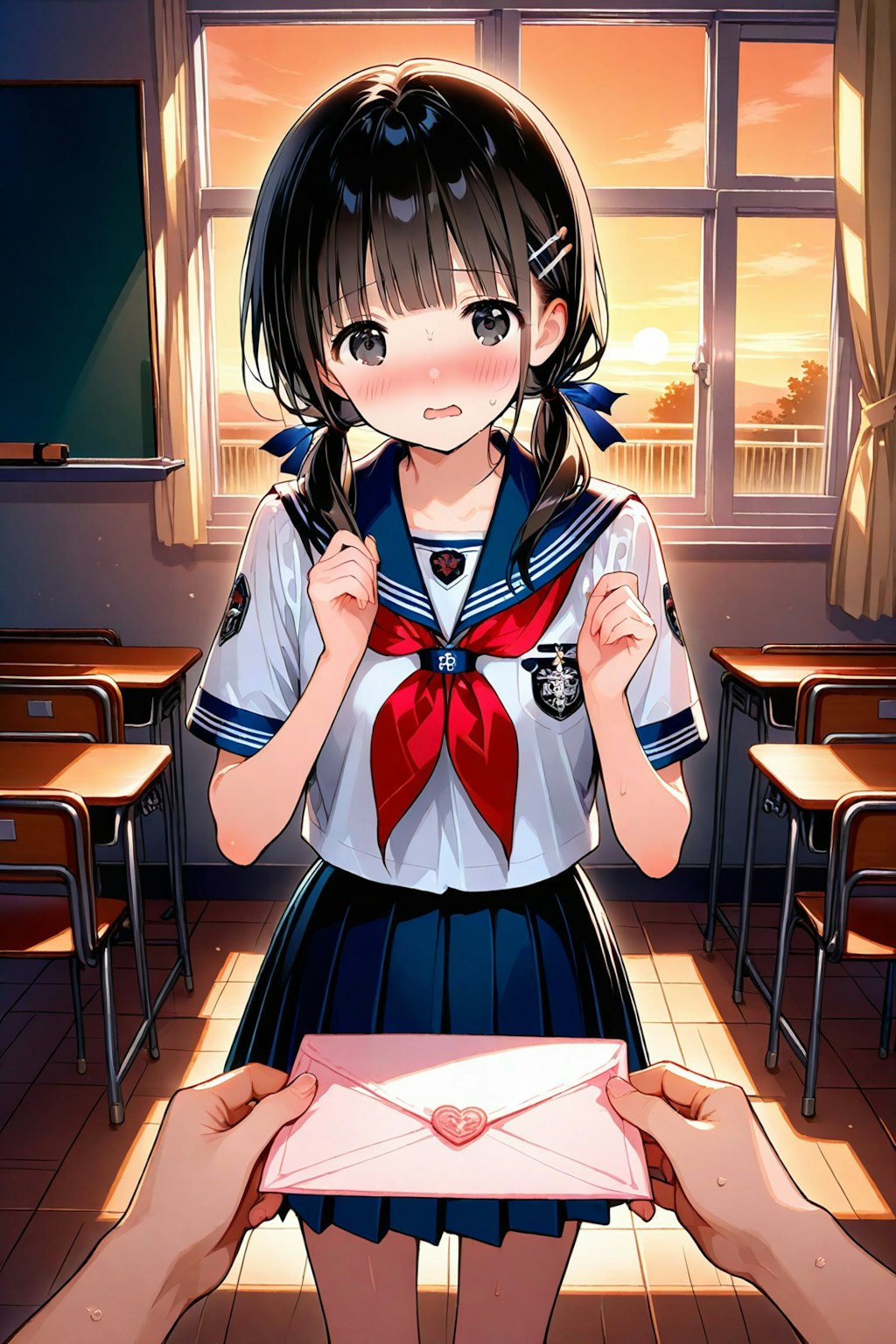 手紙を渡される次女ちゃん🌕✨