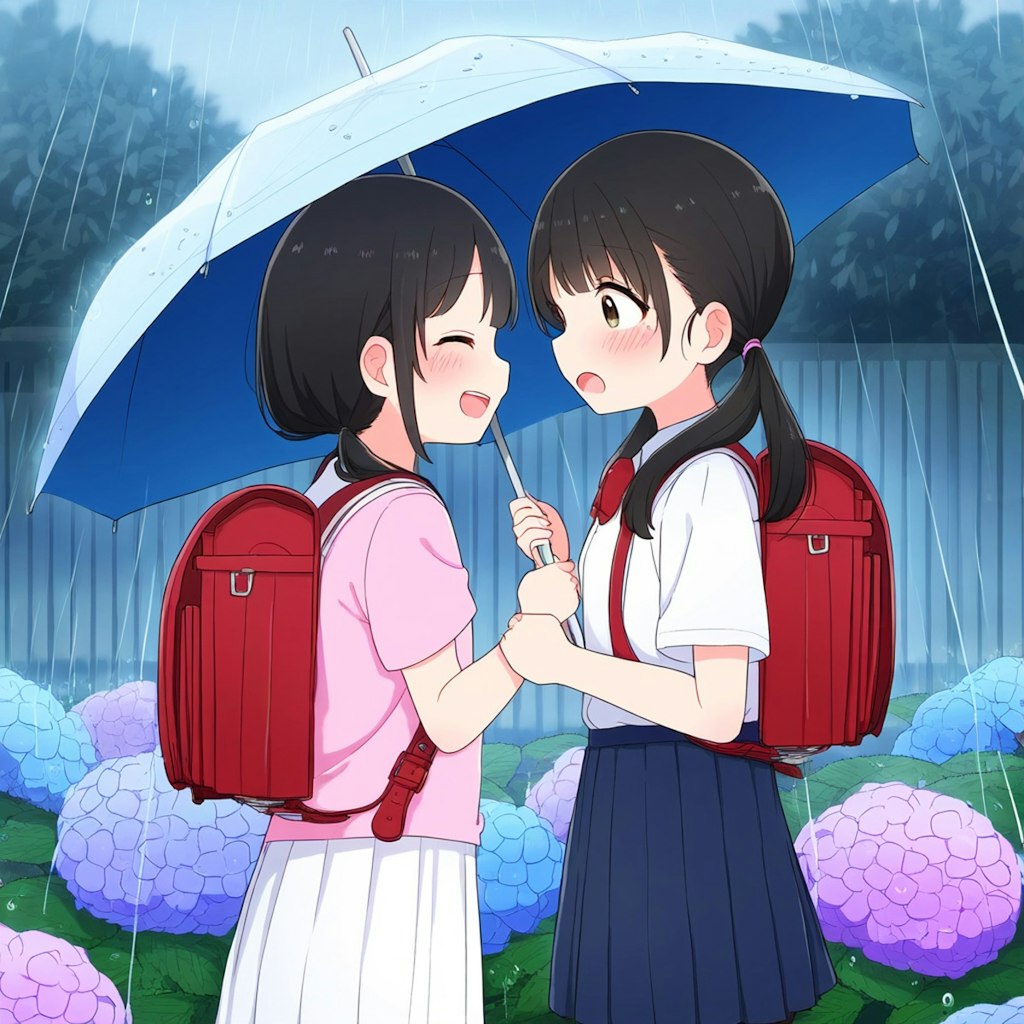 雨と少女たち