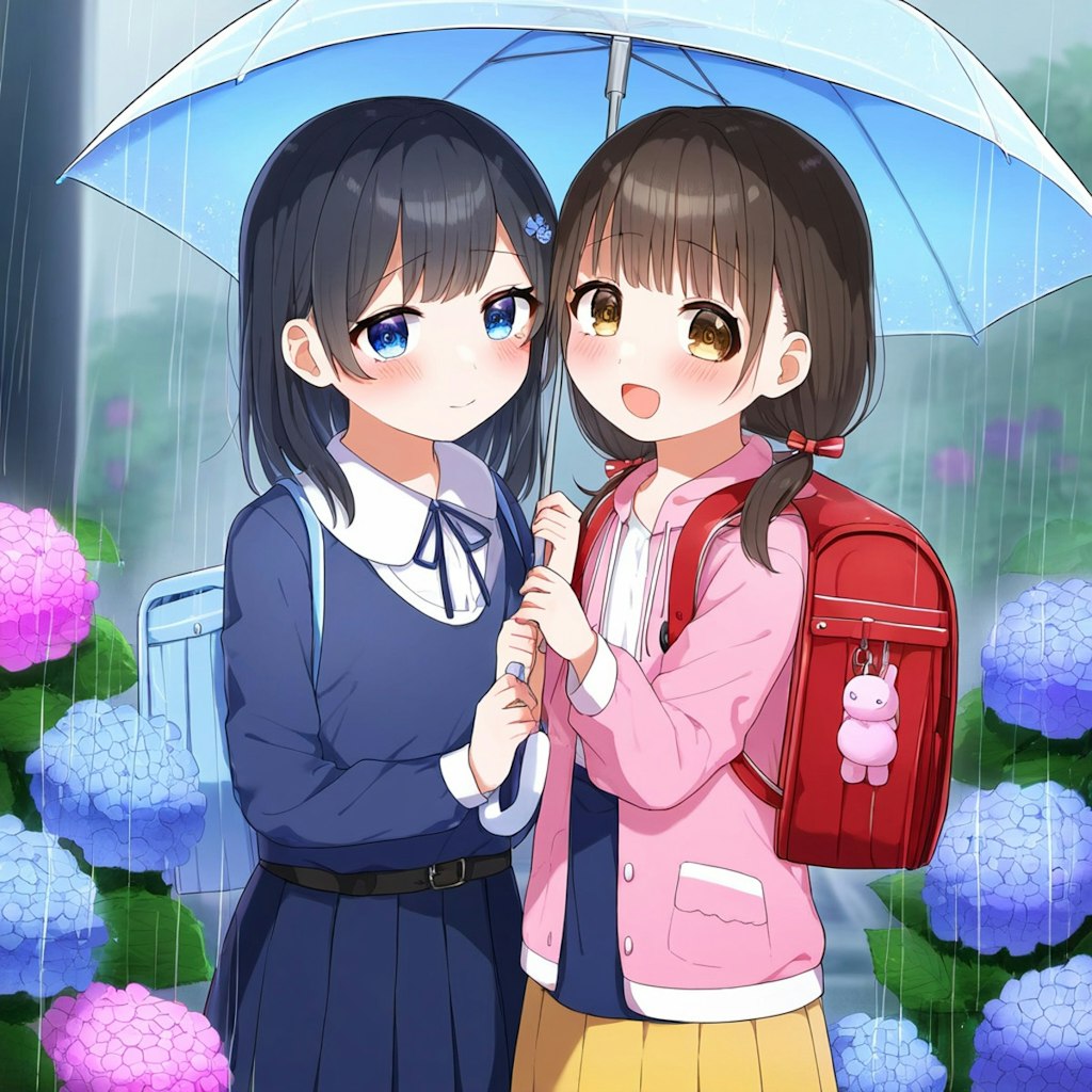 雨と少女たち