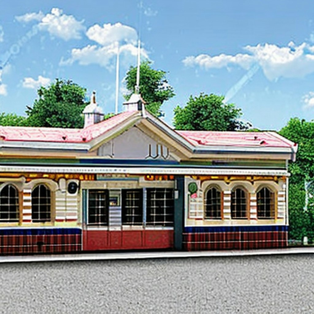 電車&レトロな駅舎
