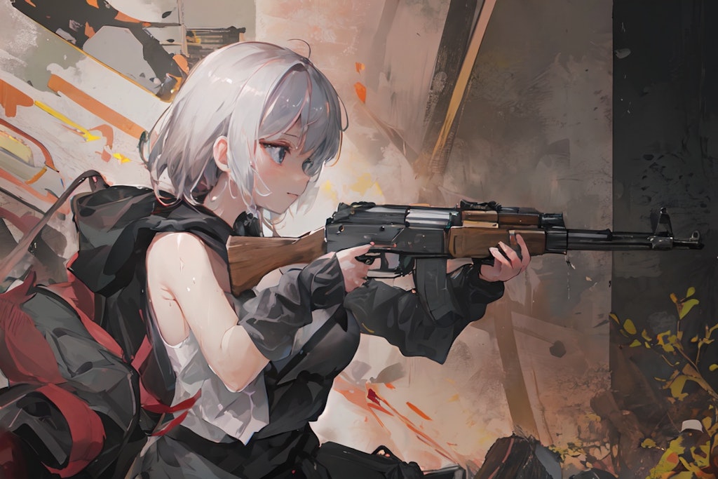 AK-47 LORA weight マトリクス（x/y/z prompt）