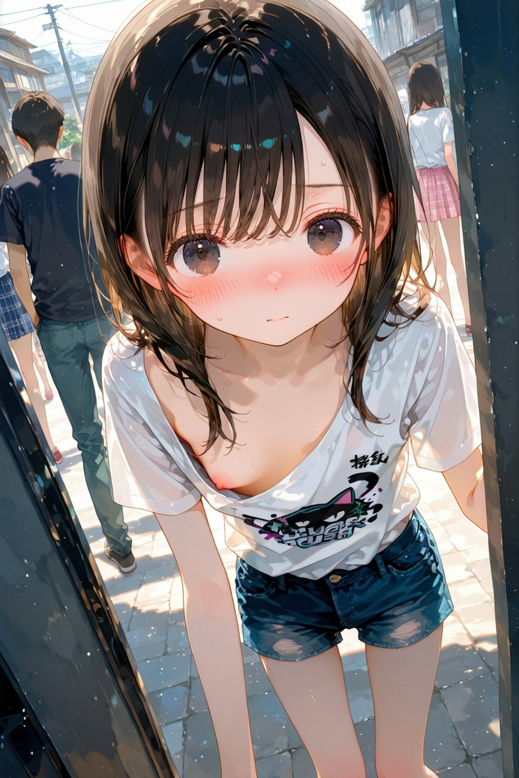 暑いので、……