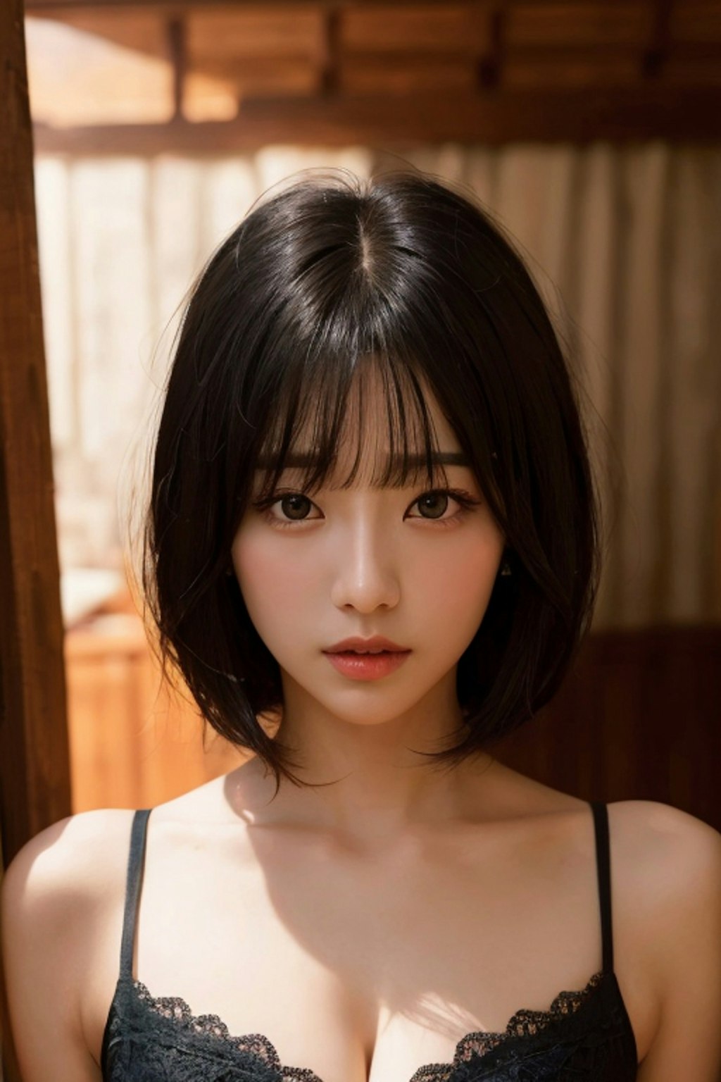 黒髪美女