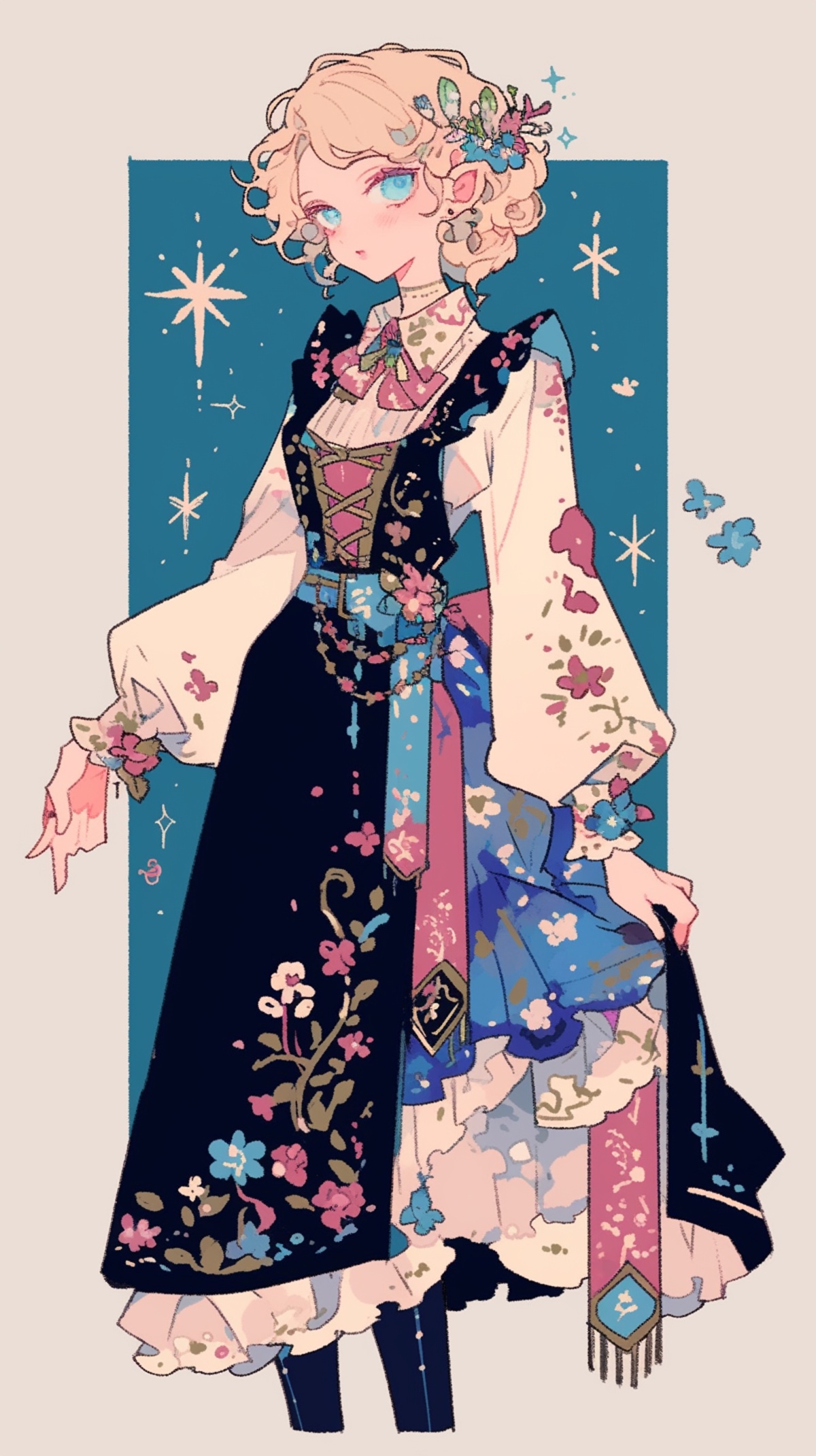 花と麦酒の笑顔 | chichi-pui（ちちぷい）AIイラスト専用の投稿＆生成サイト