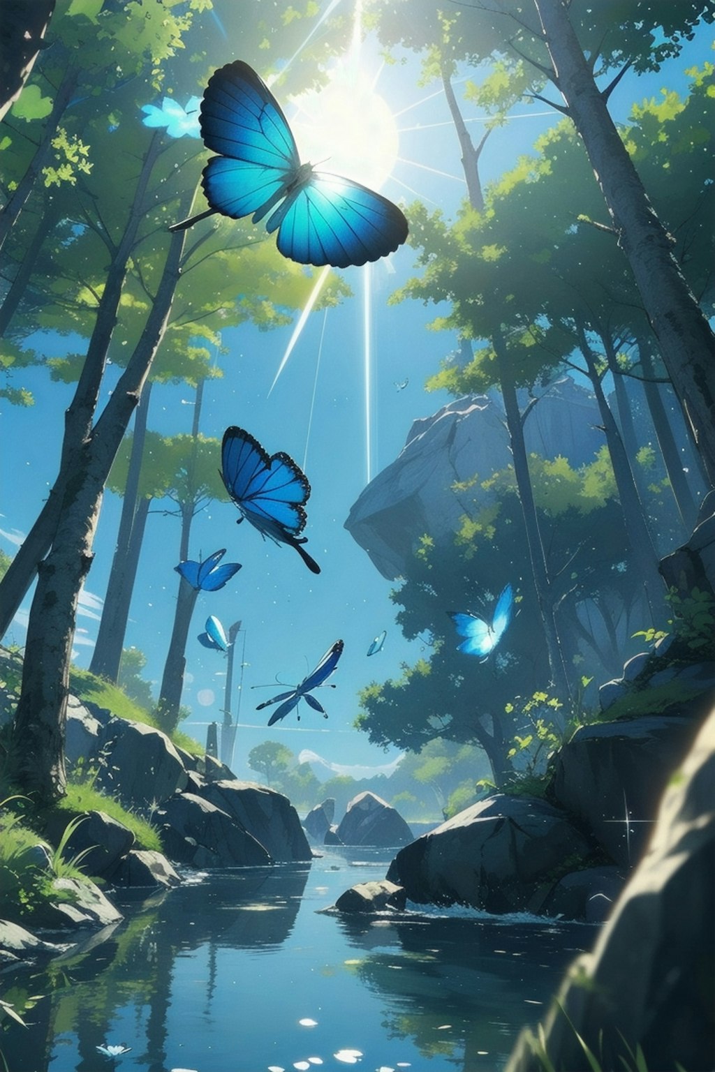 青蝶の森　【背景アート】
