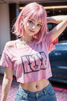 ピンク髪【企画】 | の人気AIイラスト・グラビア
