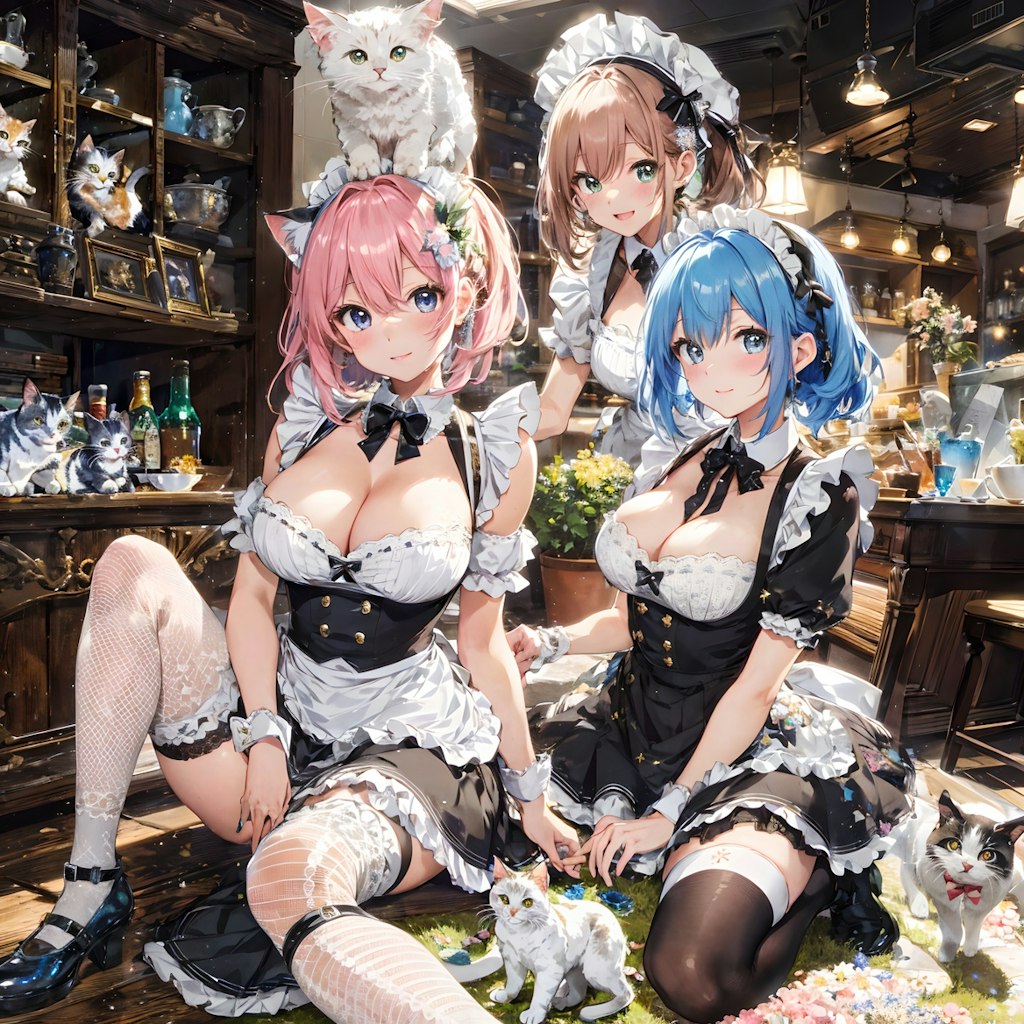 猫のいるメイドカフェ