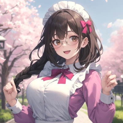 桜と笑顔