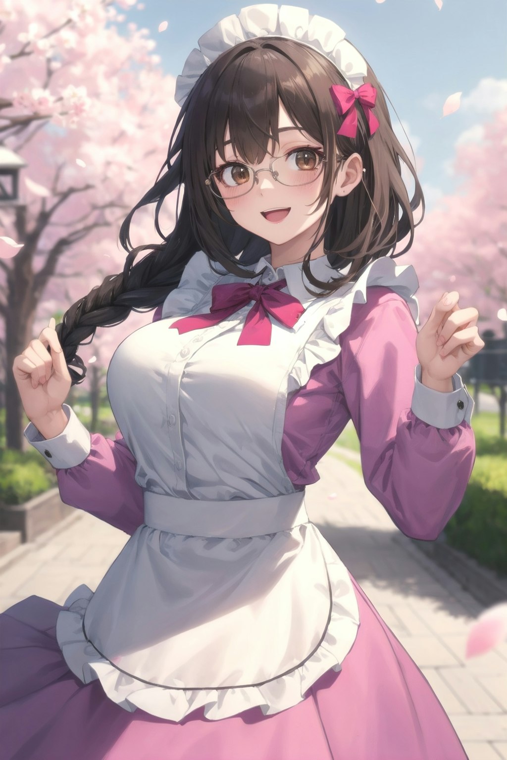 桜と笑顔