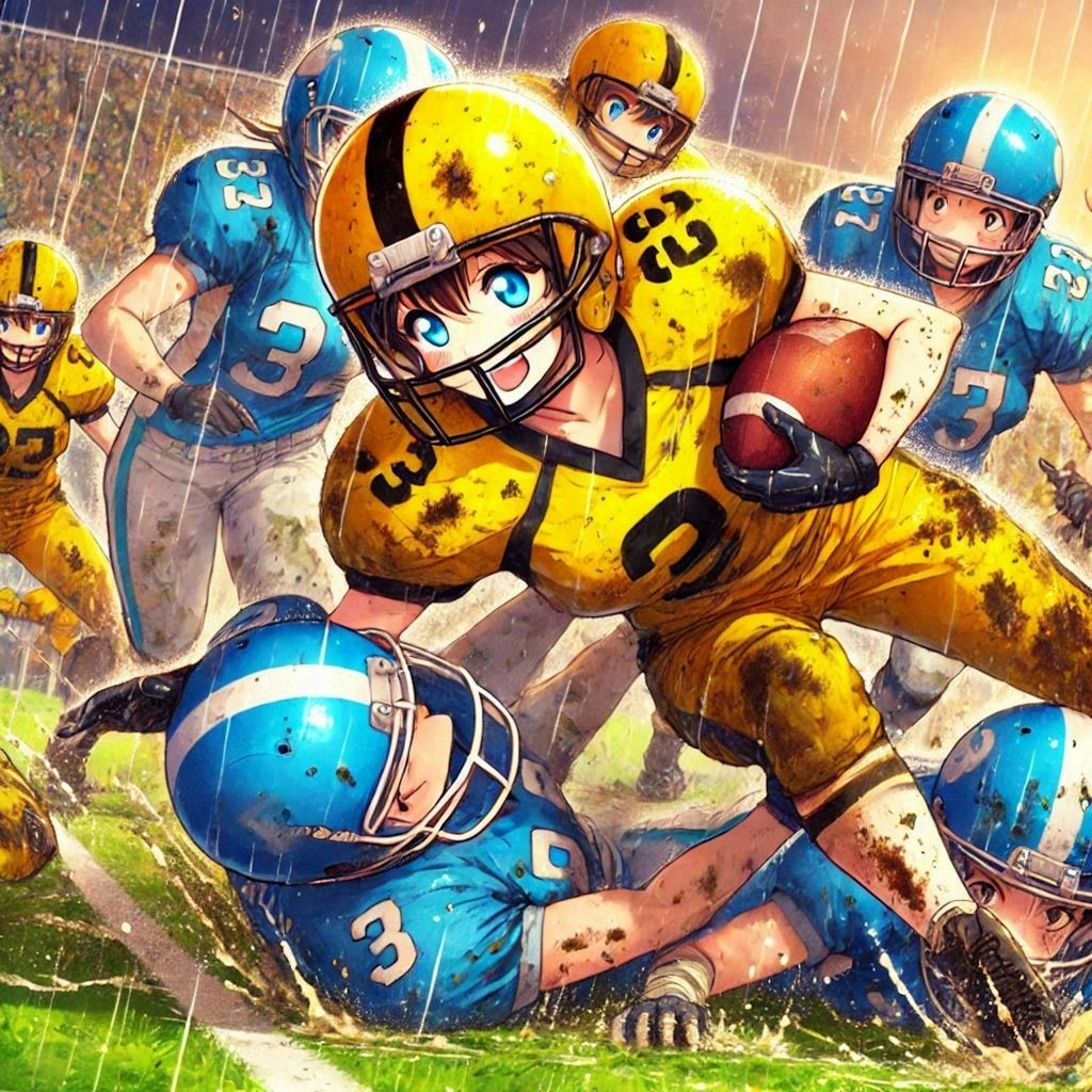 🏈泥まみれの女子アメフト 118