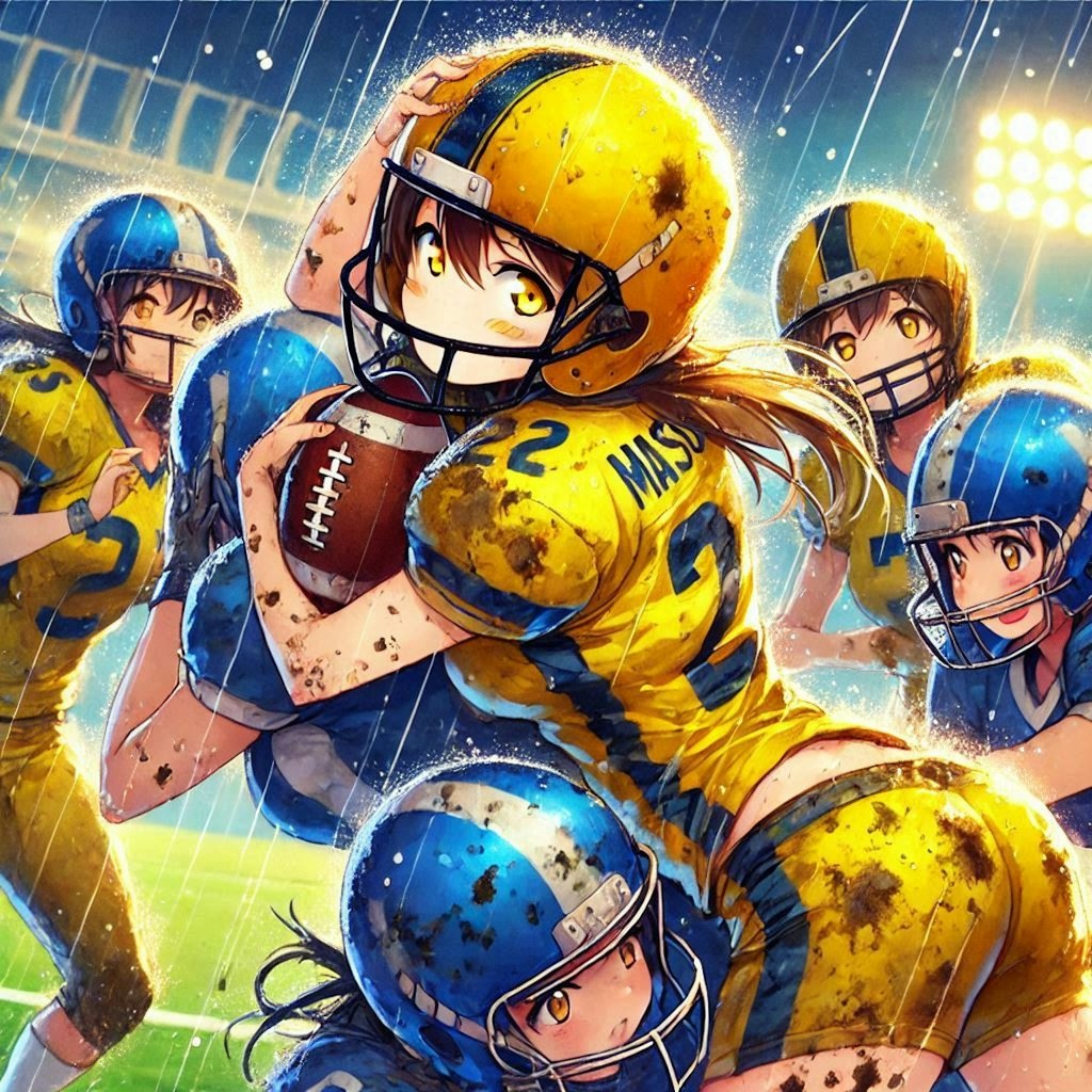 🏈泥まみれの女子アメフト 118