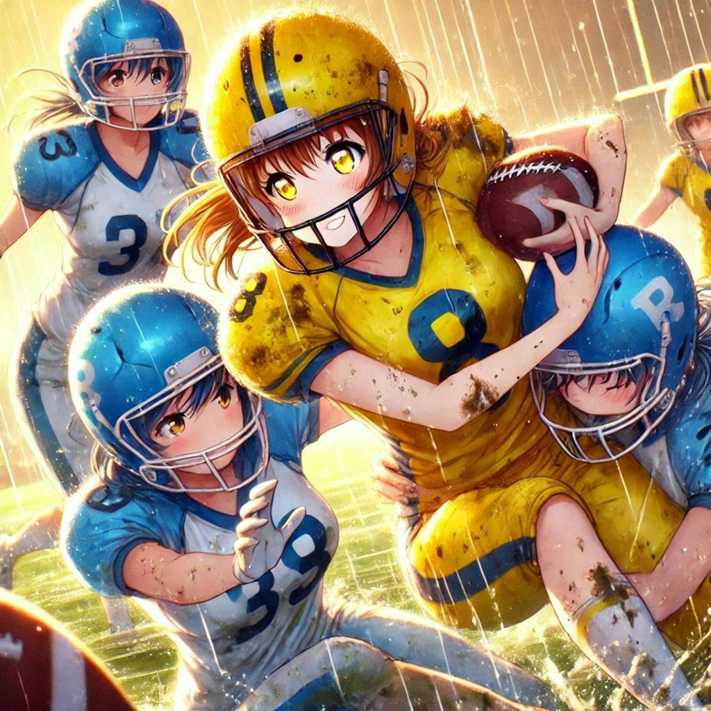 🏈泥まみれの女子アメフト 118