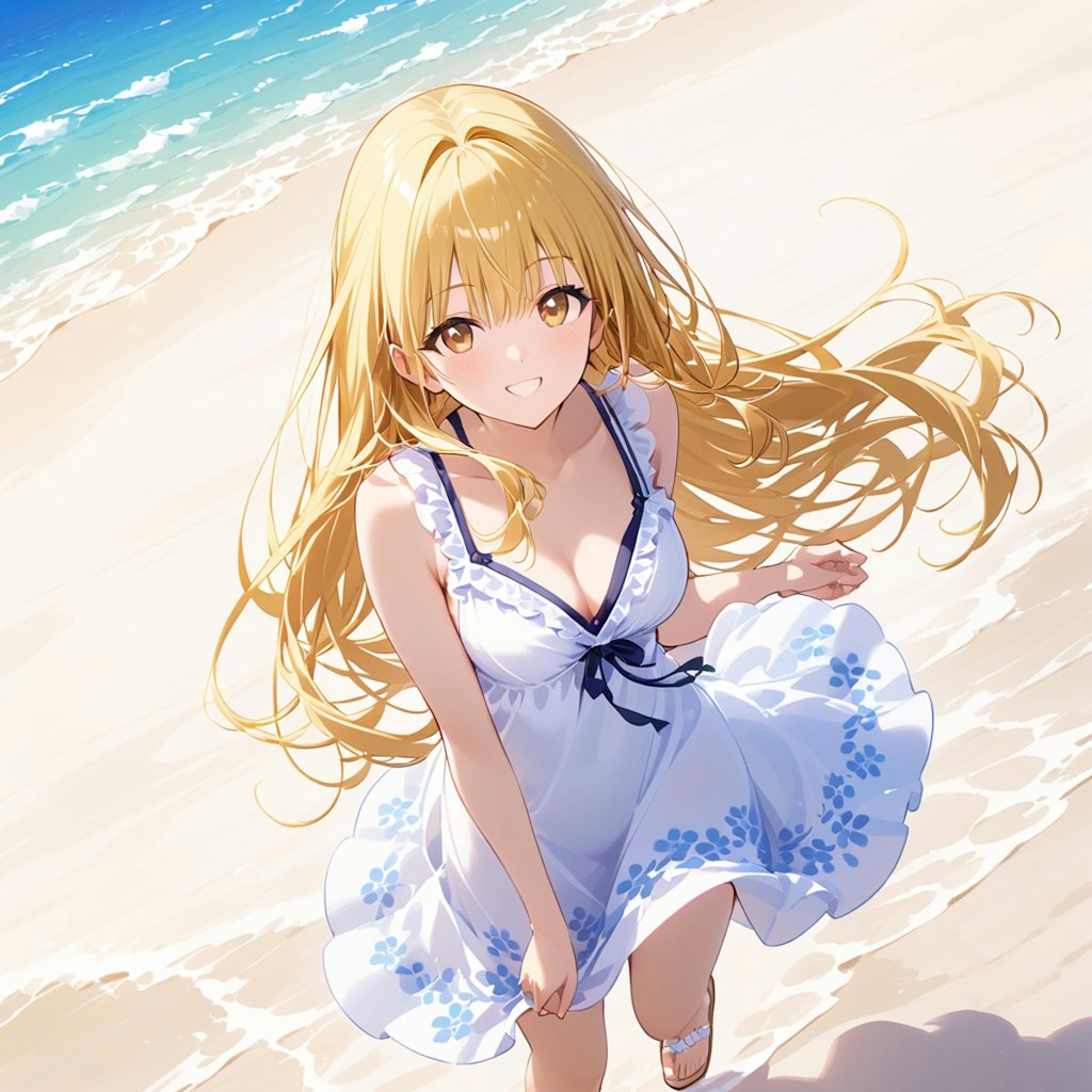 【夏】海とベランダ