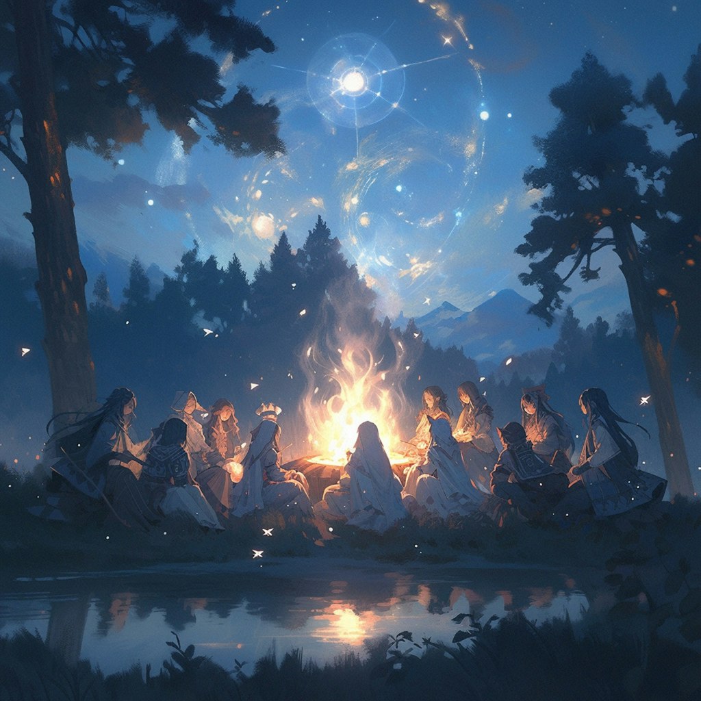 Campfire's Flickering Embrace