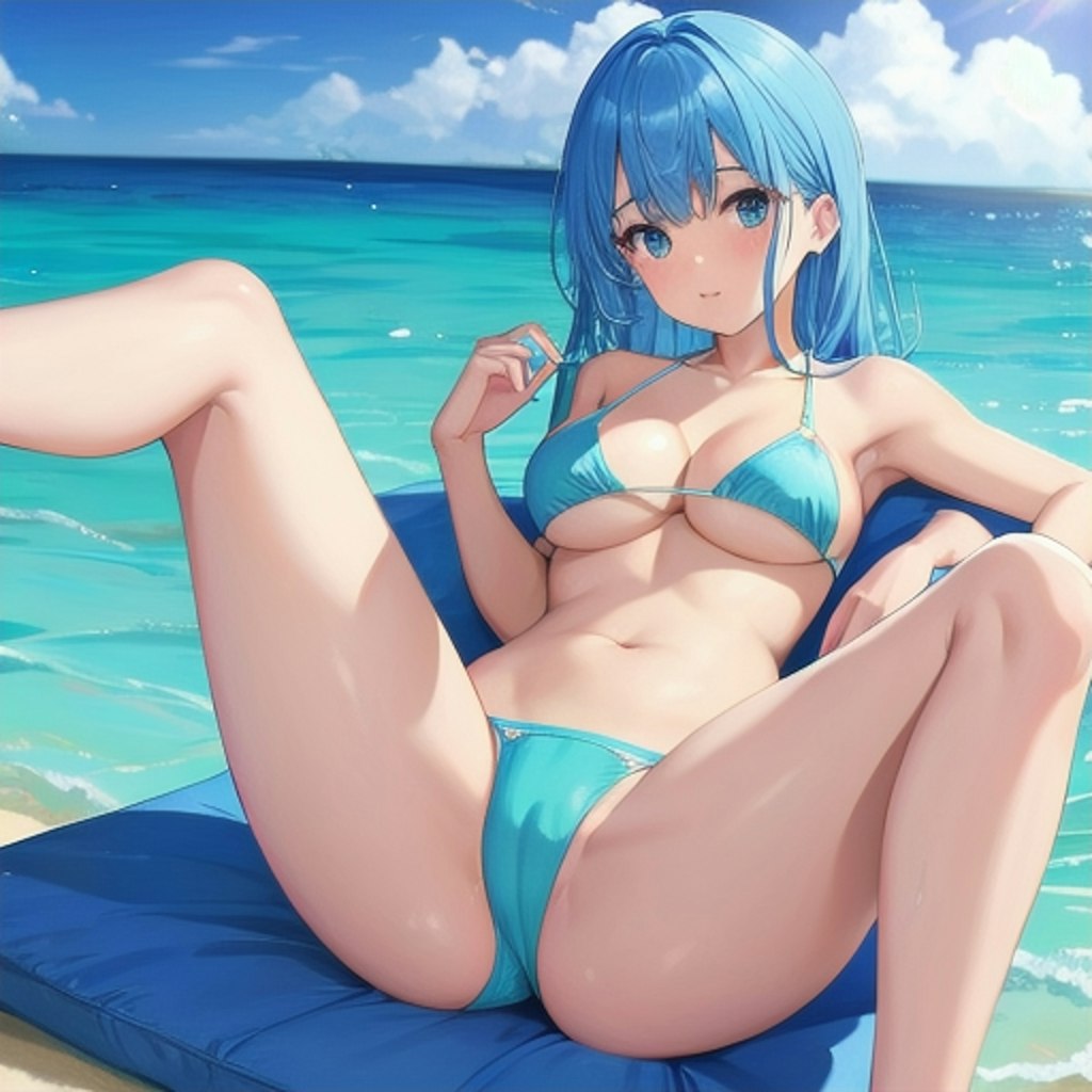 美少女　海