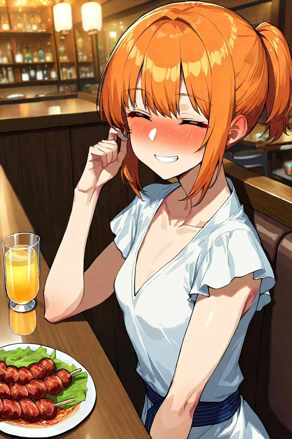 ここの焼き鳥おいしぃんですよぉ～!!