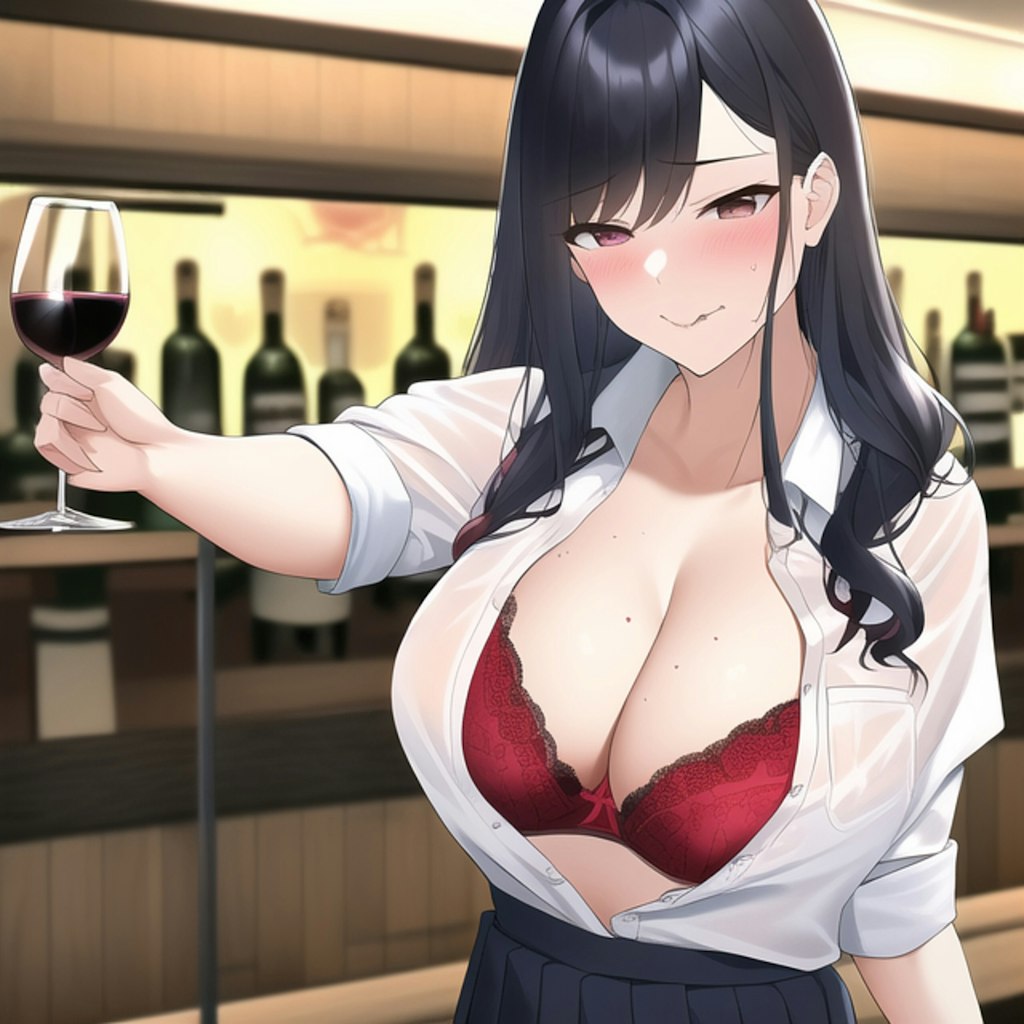 試飲で泥酔したお姉ちゃん